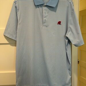 Blue Striped Polo Shirt